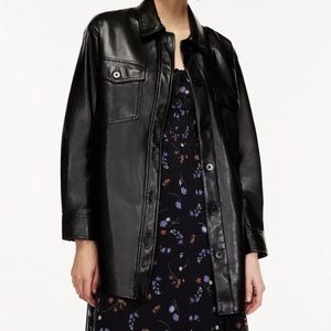 Wilfred Ganna leather shacket from Aritzia